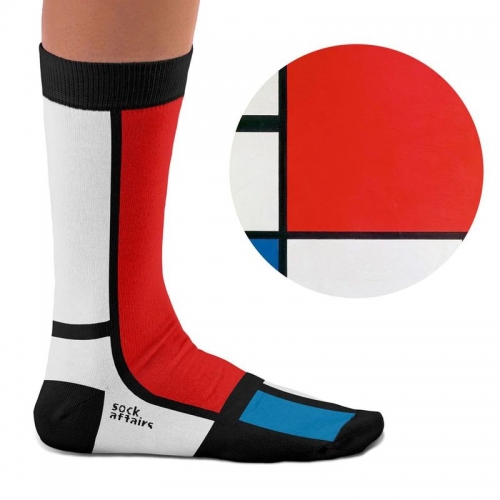 Socken Kunstwerke - Mondrian "Komposition II"